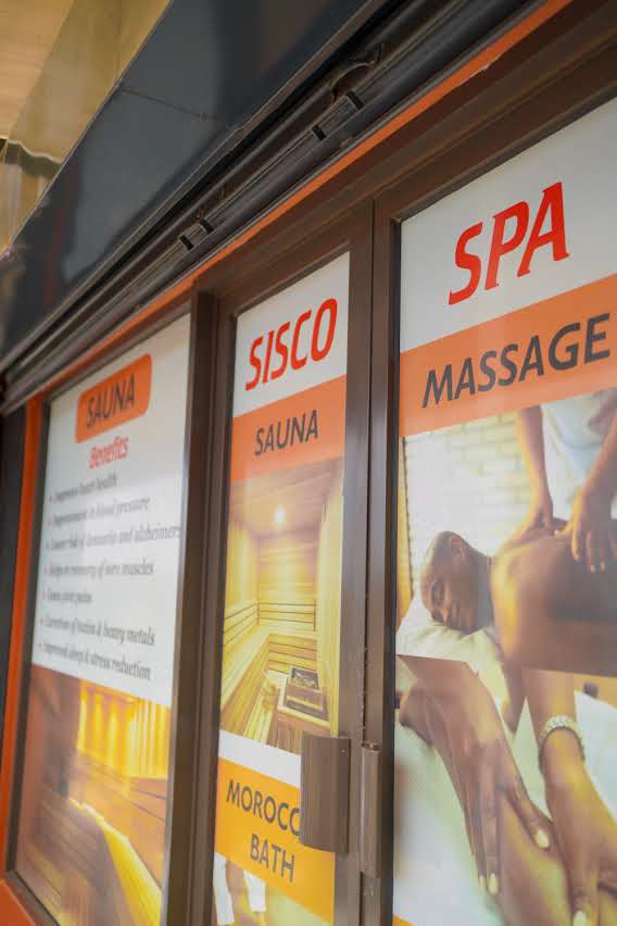 Spa window decals — Sauna, Moroccan Bath, Massage, Steam Bath
